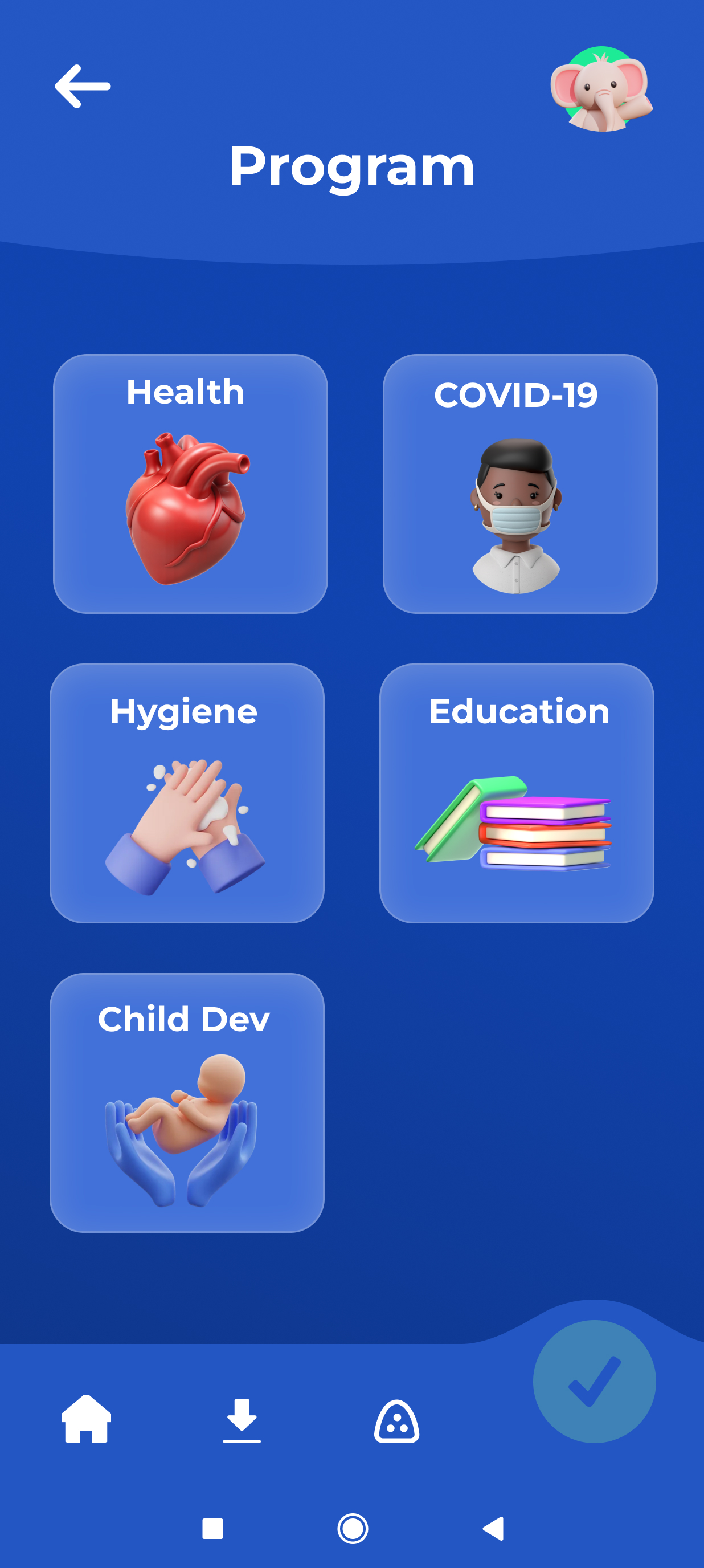 A snapshot from the companion app